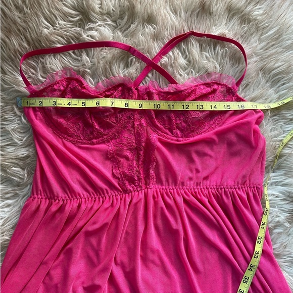 Plus Size Hot Pink Lace/Sheer Lingerie - Size 2X - Picture 7 of 9